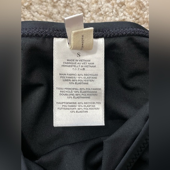 Madewell Cinched Cutout One-Piece Swimsuit, Black Size S - Picture 12 of 12